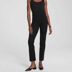 SPANX PerfectFit Black Ponte Pants High Rise Slim Straight Pull-On Size L EUC